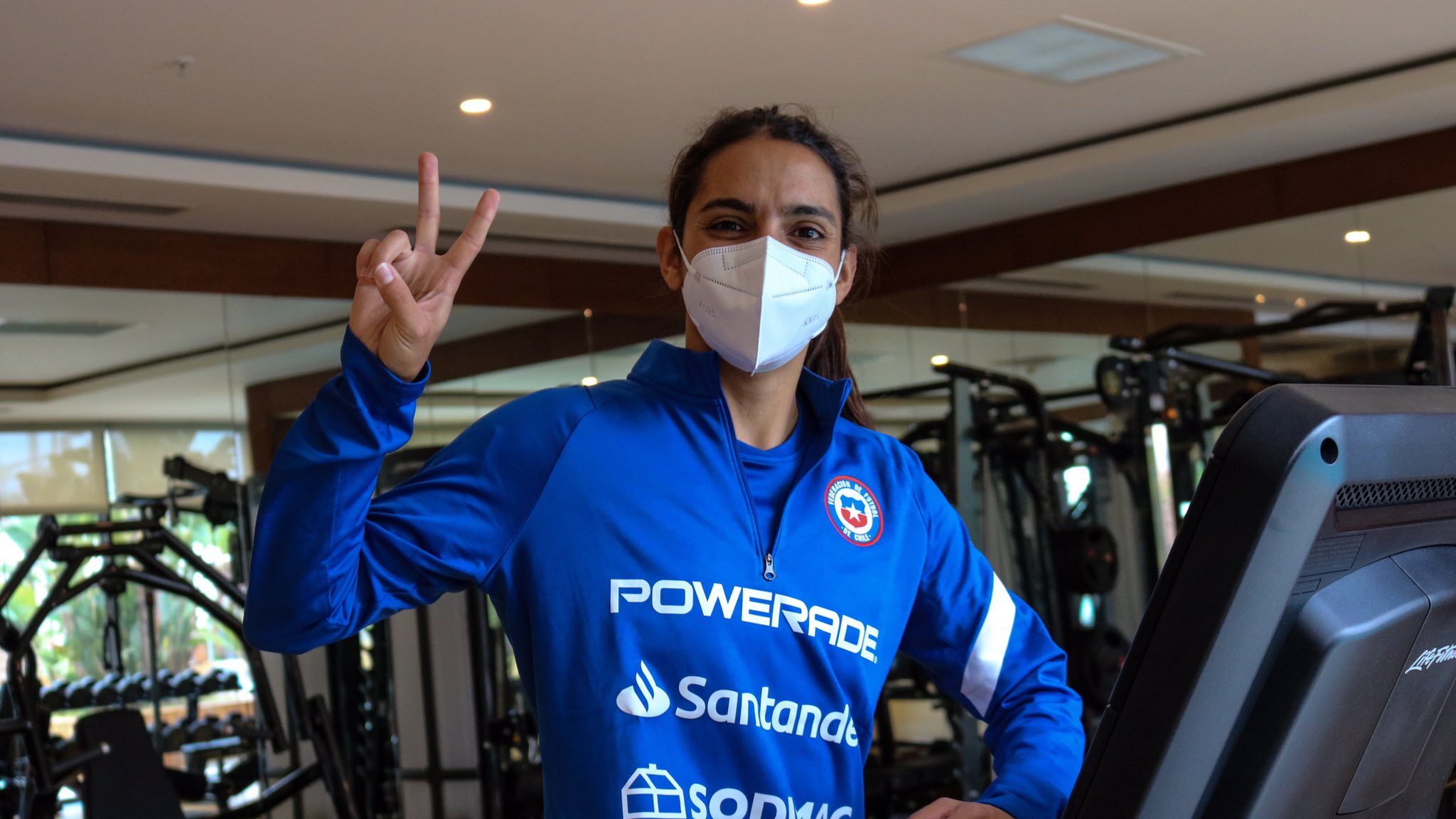 Daniela Zamora entrenando en su llegada a Turquía