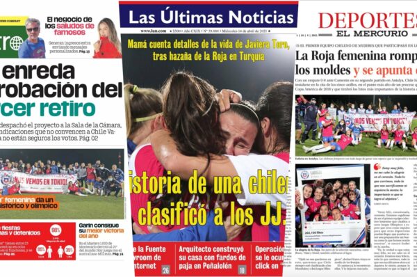 La Roja se toma las portadas en Chile tras clasificarse a los JJOO