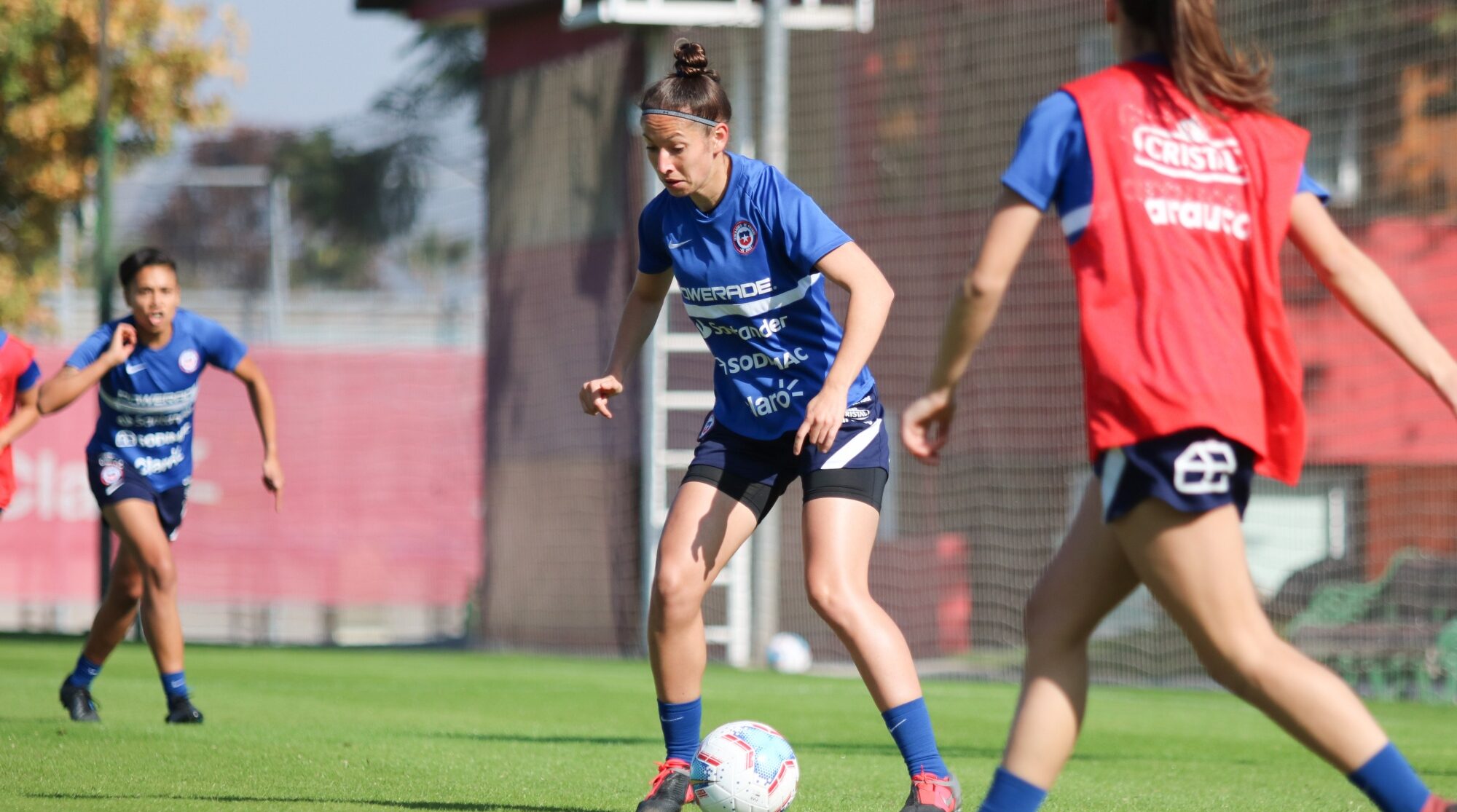 Gutiérrez entrenando en un microciclo de la Selección