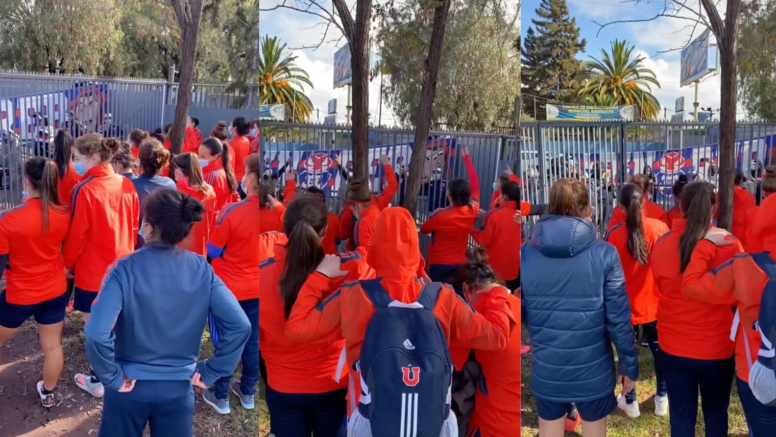 El masivo banderazo de los hinchas de U de Chile previo al Clásico Universitario
