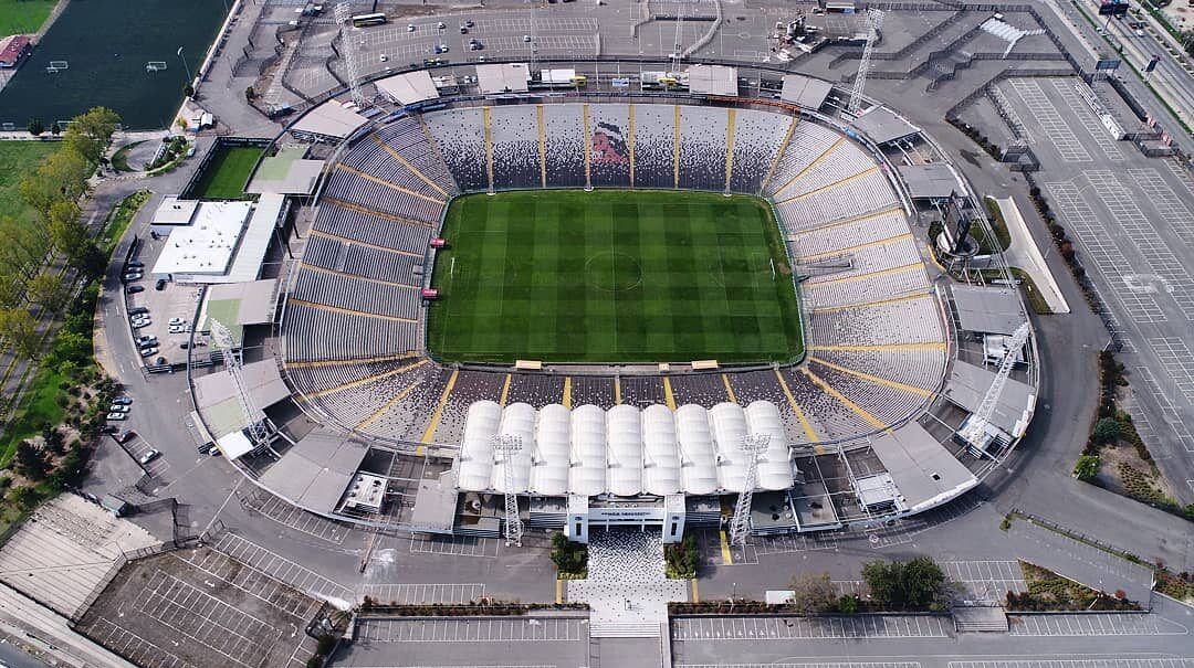 estadio monumental colo colo foto aérea