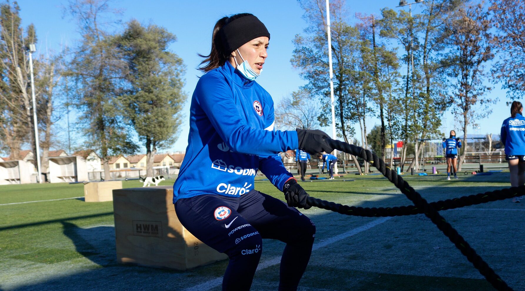 Karen Araya entrenando con La Roja