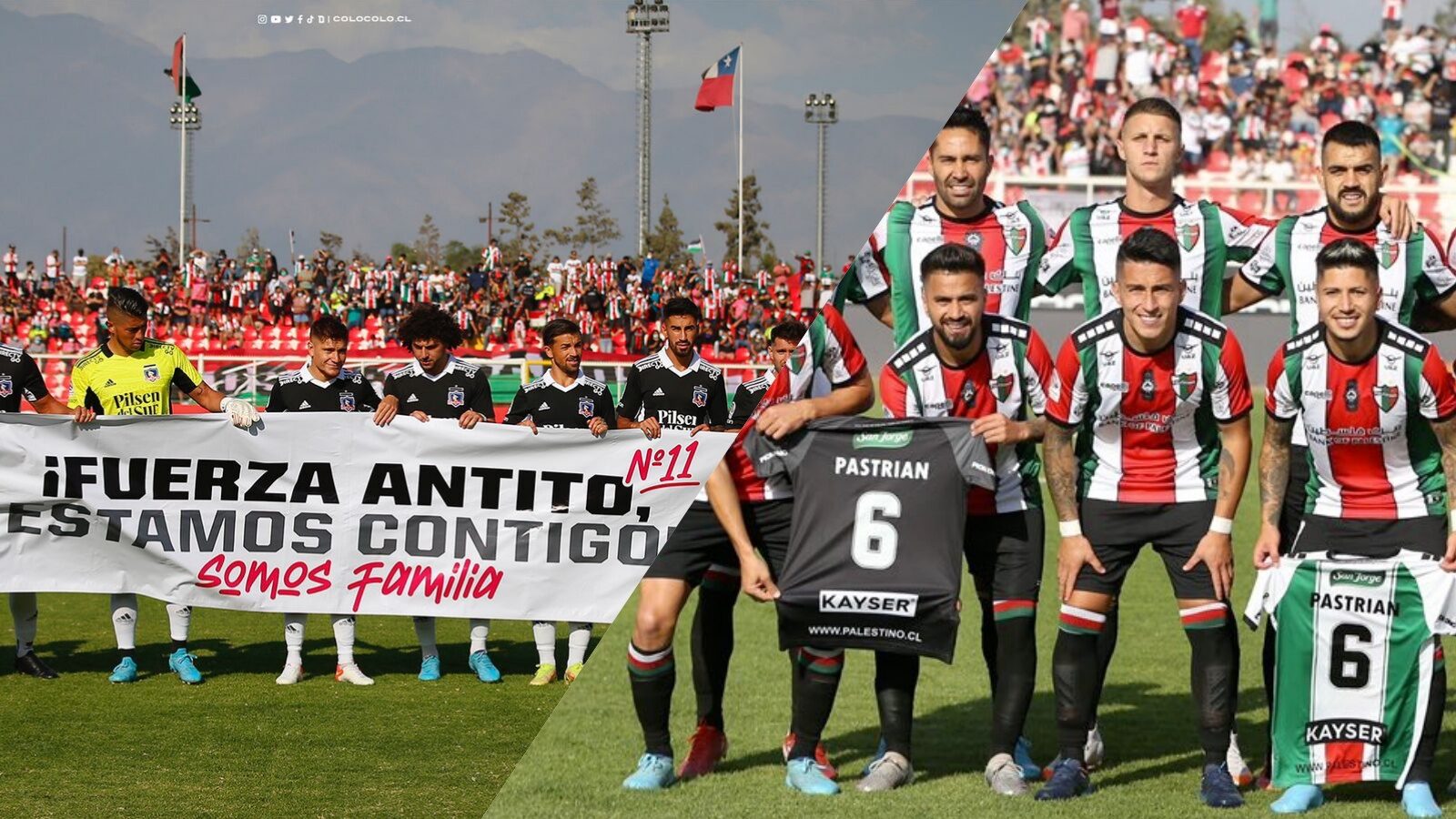 Los emotivos homenajes de Colo-Colo y Palestino a Antonia Alarcón y Emilia Pastrián