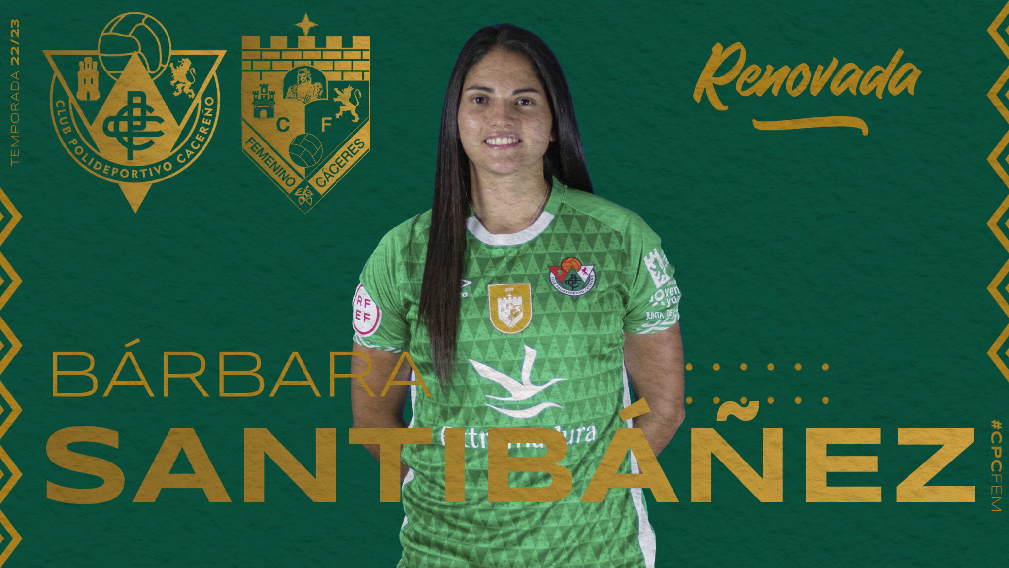 Bárbara Santibáñez renueva con el Cacereño por tercera temporada