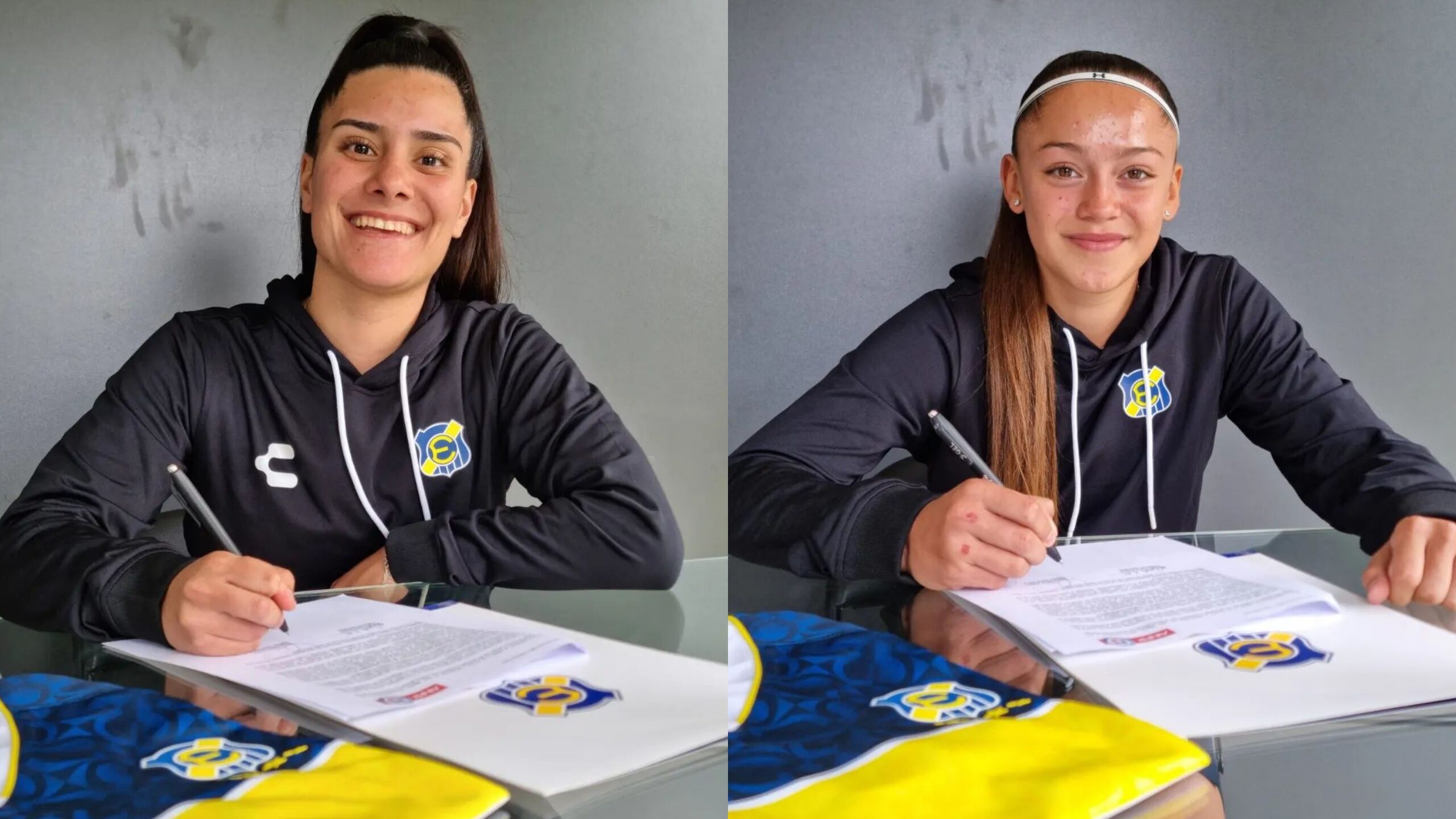 Valentina Delgado y Antonella Martínez firman su primer contrato en Everton